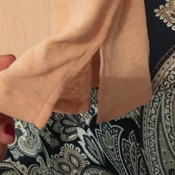 Old Navy Nude Pink Knit Short Sleeve Shirt Medium - Picture 5 of 8