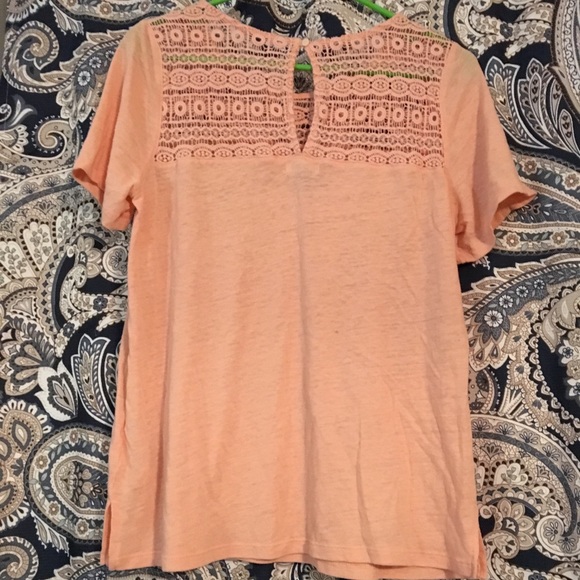 Old Navy Nude Pink Knit Short Sleeve Shirt Medium - Picture 7 of 8
