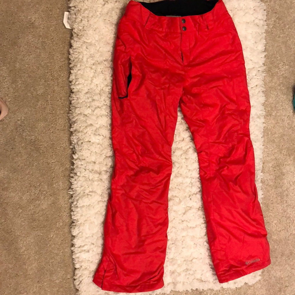 Woman Snowboarding Columbia Pants