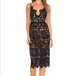 For Love and Lemons Black Lace Dress