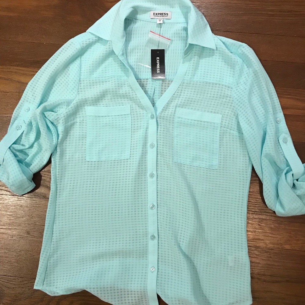 EXPRESS mint green blouse