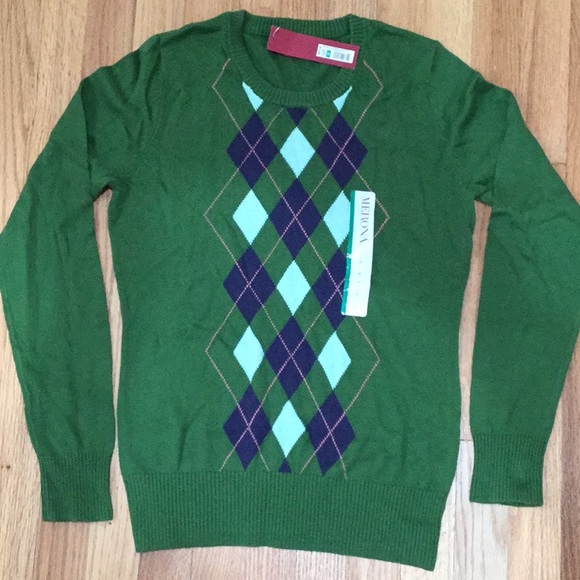 Merona Sweaters - NWT Merona Argyle Sweater in Loden Green