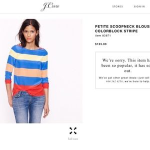 J. Crew color block silk top
