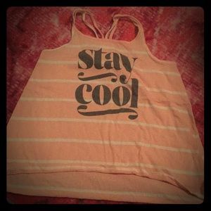 I'm selling a cropped top that says staycool