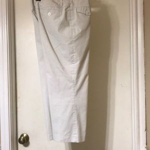 Pin striped tan capris