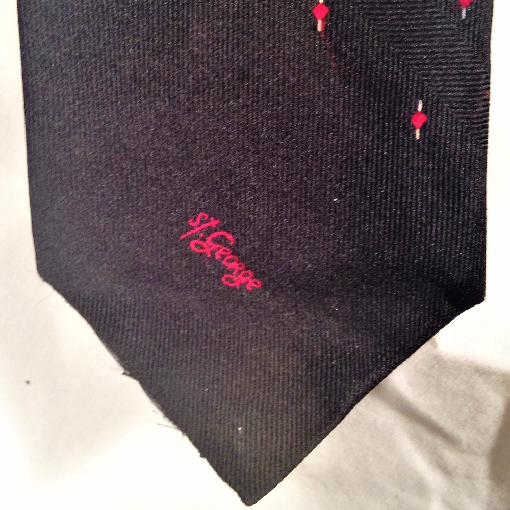 St George Black Red Dots Necktie