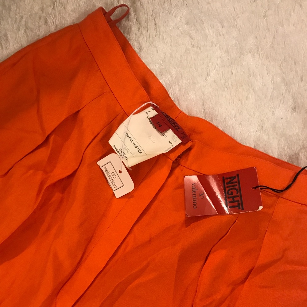 Valentino Night high waisted orange trouser pants