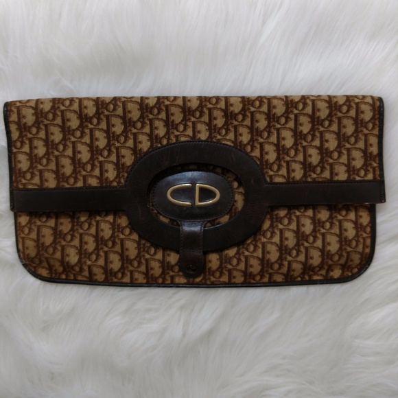 SOLD Authentic Vintage Dior Trotter Clutch Tote - Picture 4 of 8