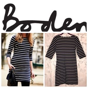 Boden Navy Striped Tunic Shift Dress