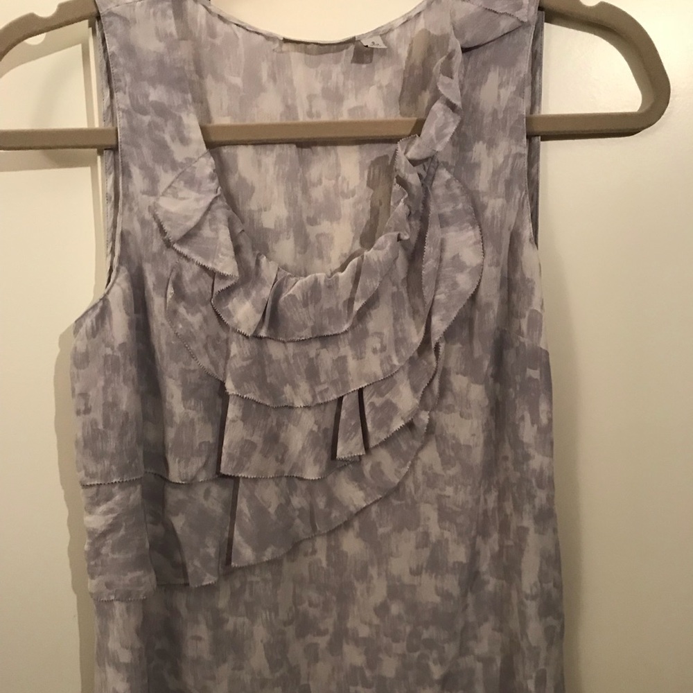 Gray/white business casual tank top from Halogen