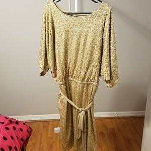 Gold sequin dress