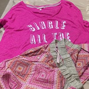 Victoria Secret pajamas top small bottom M