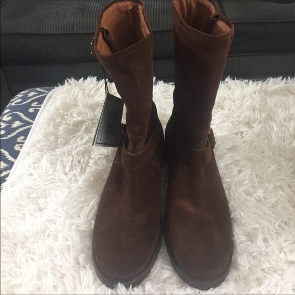 Frye Natalie Mid Suede Engineer Boots Size 11.5 - Picture 3 of 7