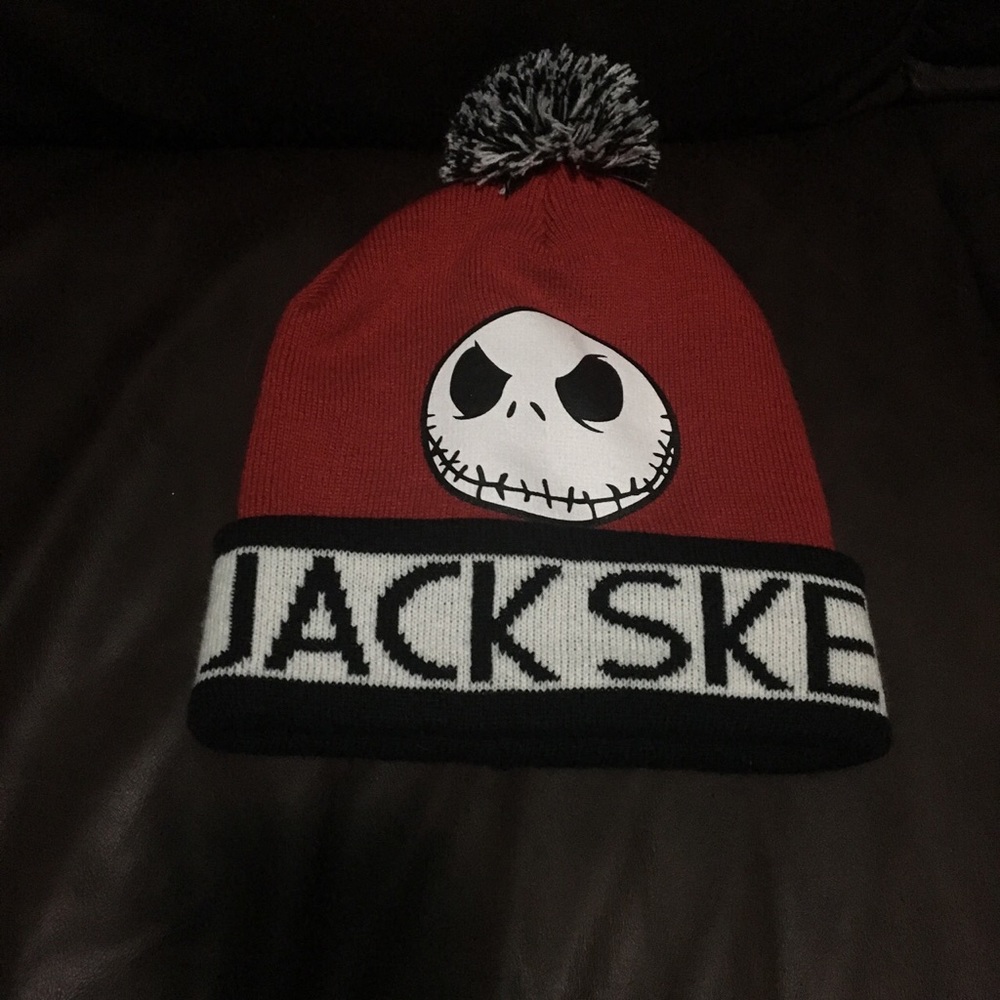 ‼️SOLD‼️ Jack Skellington Pom beanie