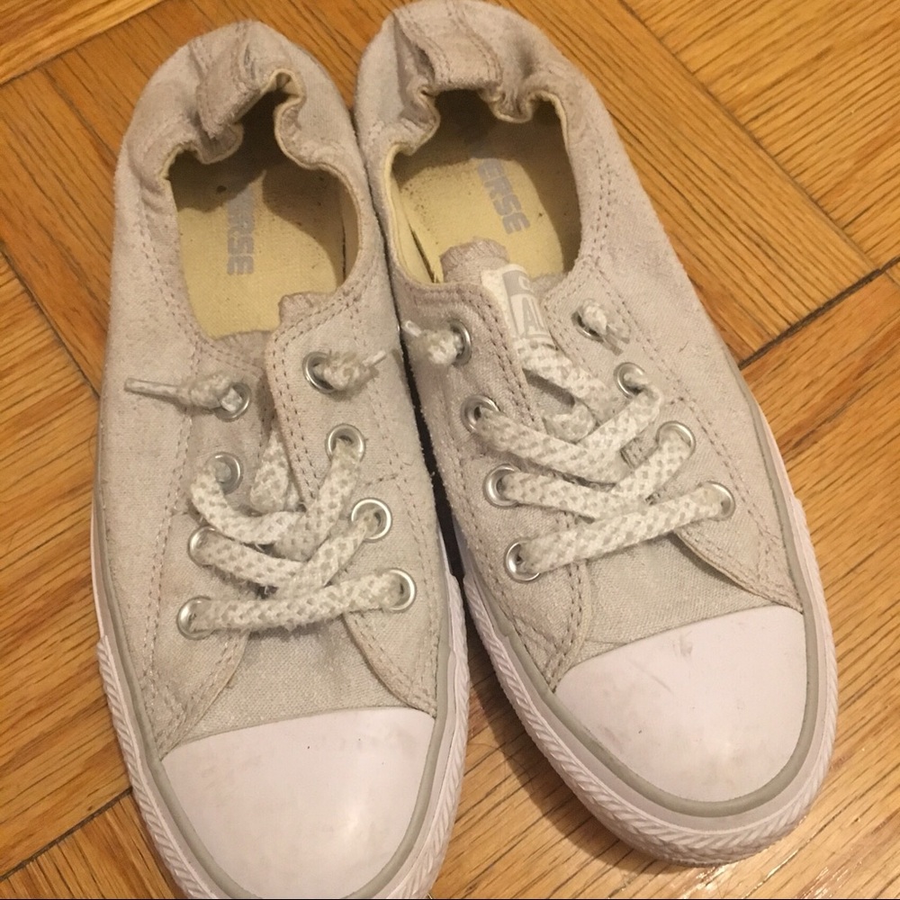 converse grey canvas sneakers