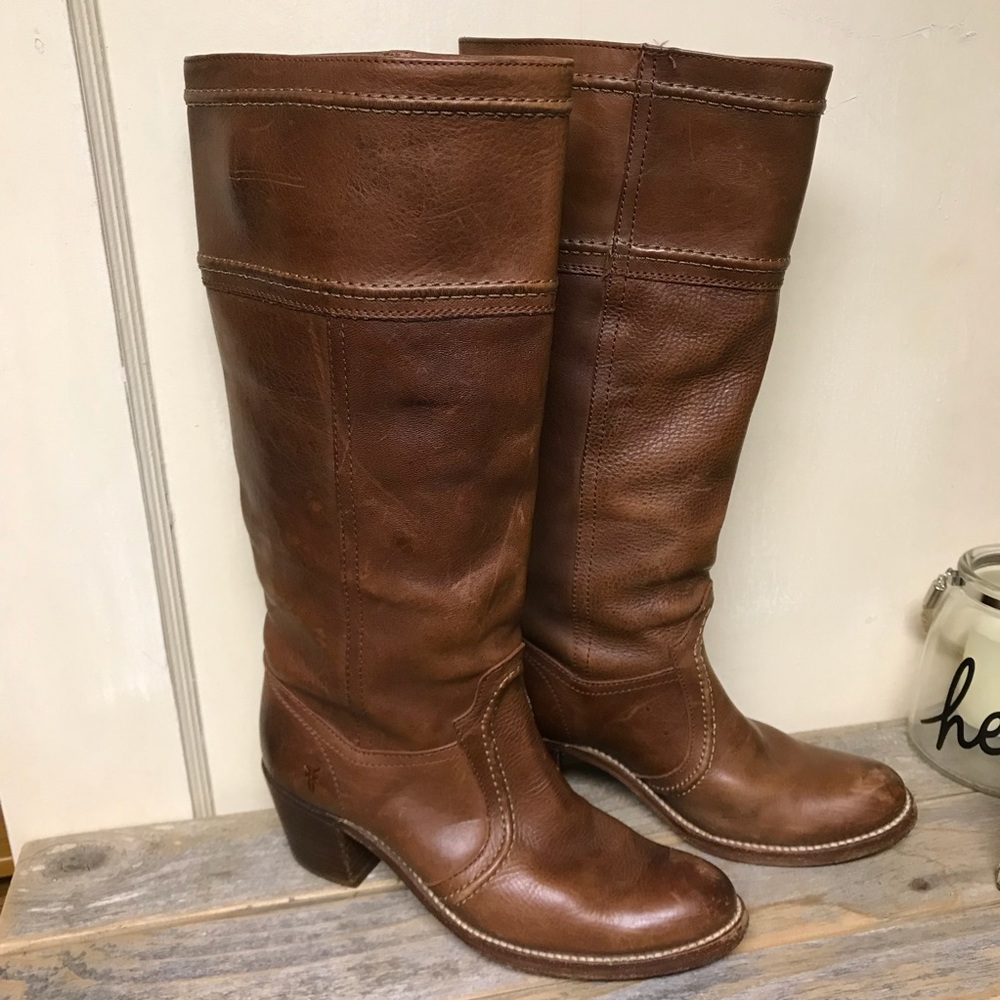 Frye Jane Tall Leather Boots 8