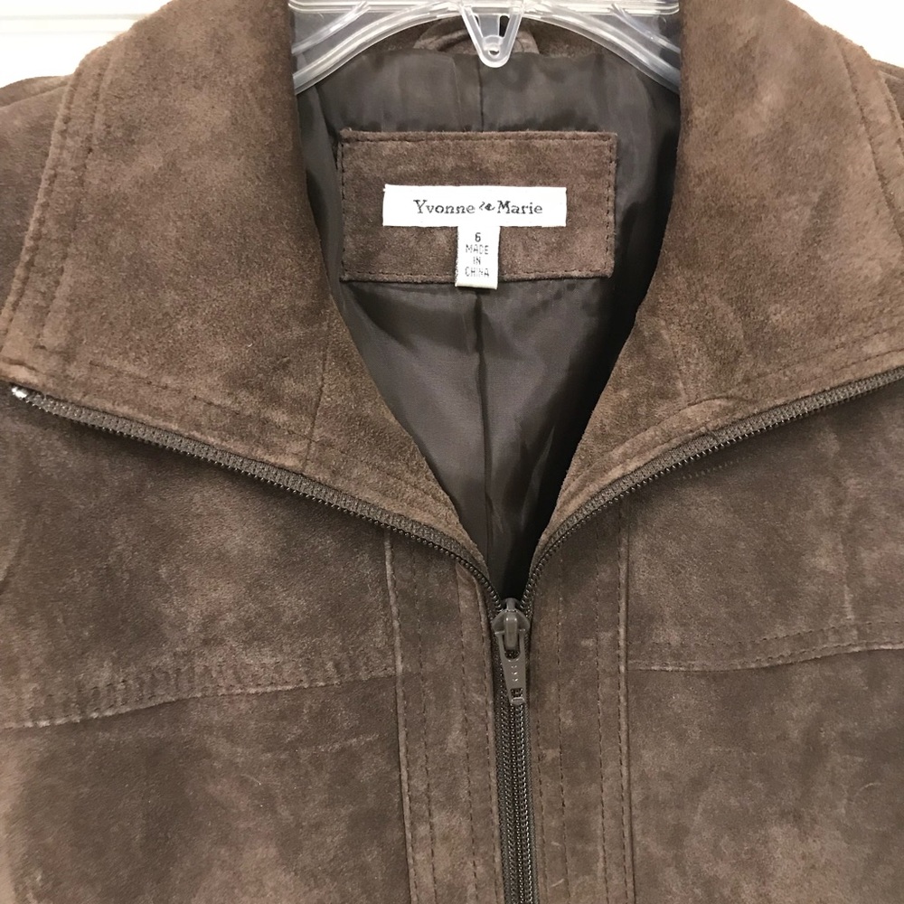 Yvonne le Marie Brown Suede Jacket