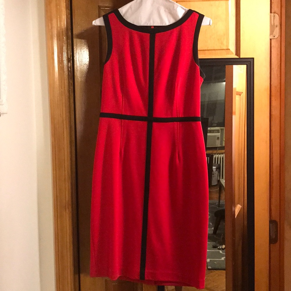 Calvin Klein Red and Black Dress sz 4