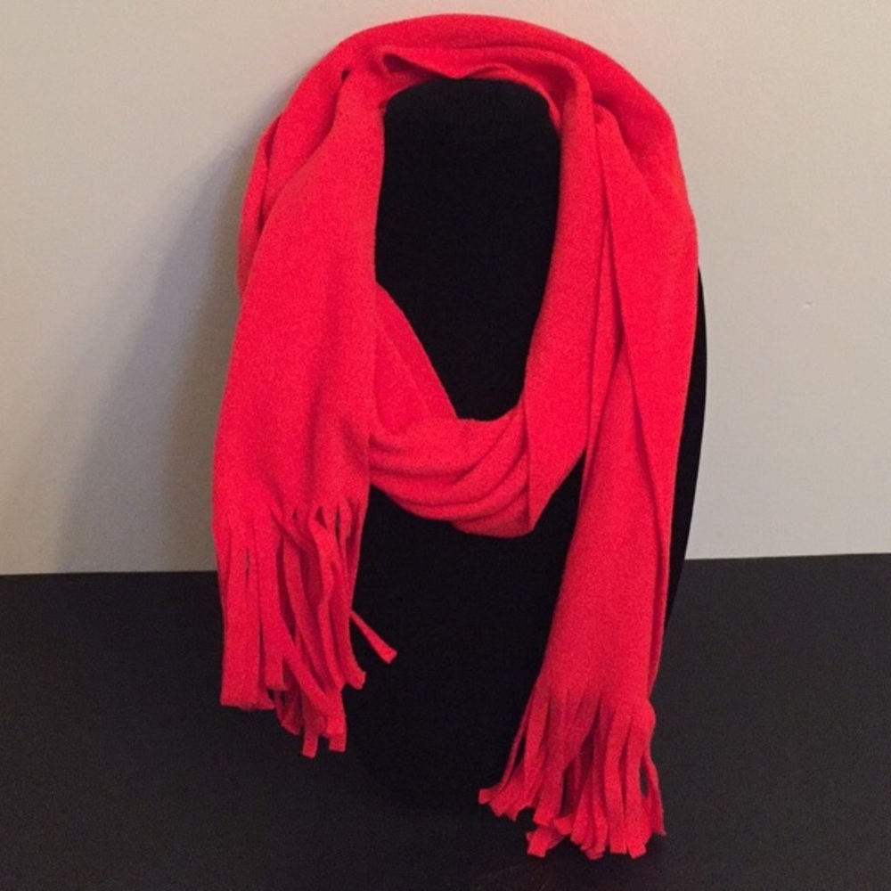 Red fleece scarf