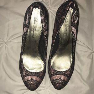 Lace Pink Heels