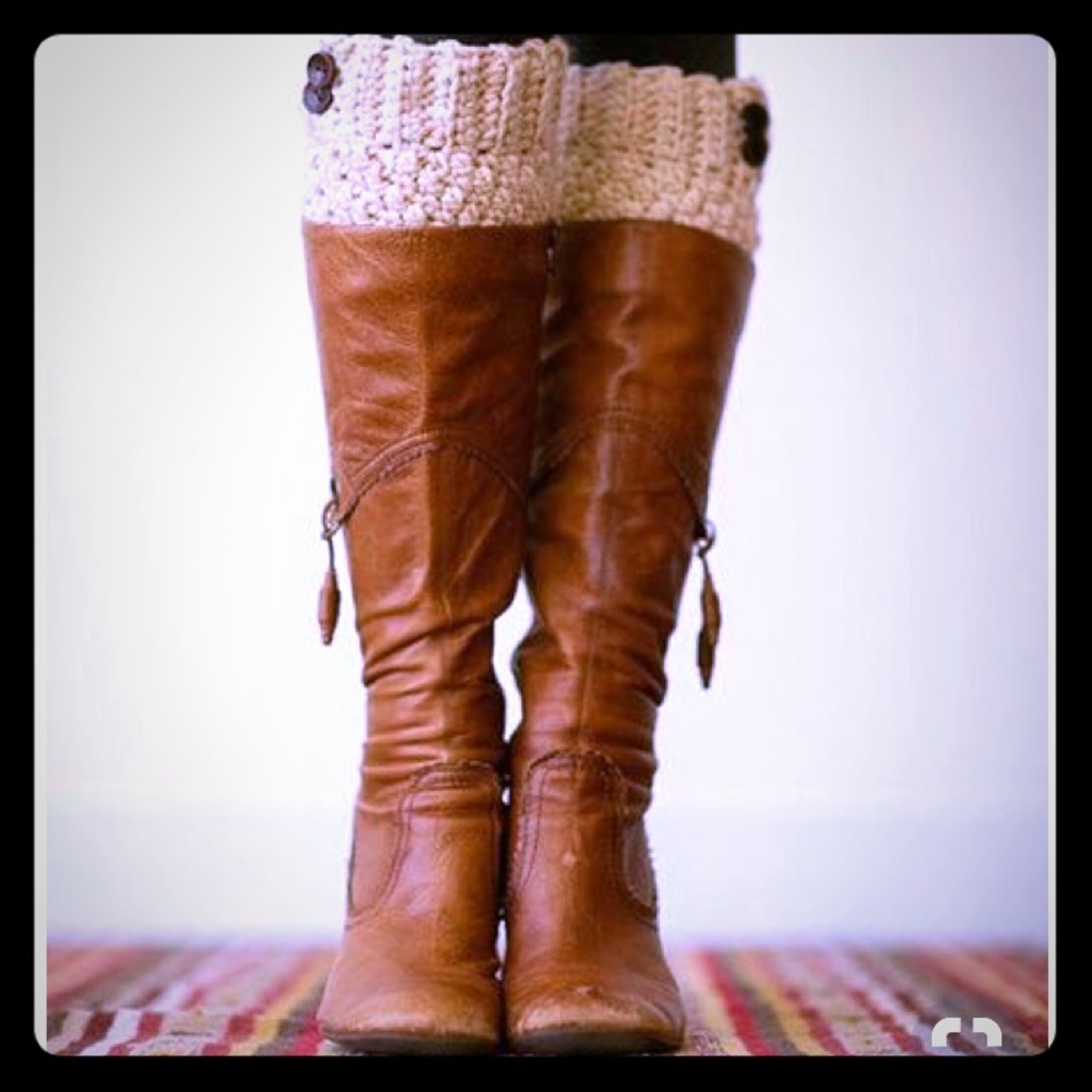 Cognac Anthropology boots.  Size 8. Vintage charm