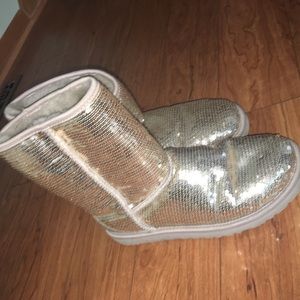 Silver Sequin Uggs