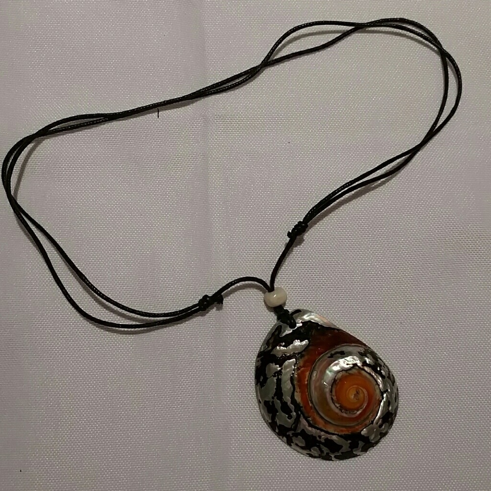 Real Shell Necklace On Adjustable String - image 1