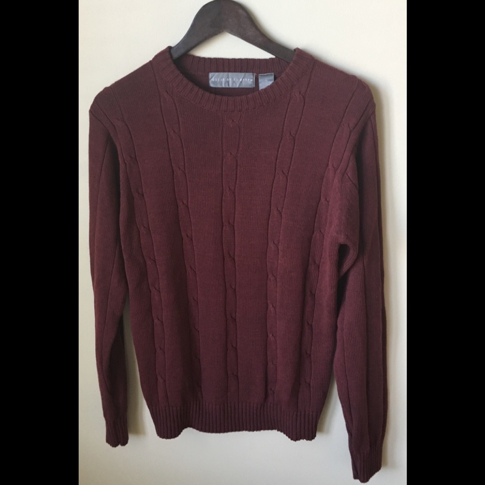 Oscar De La Renta Cable Knit Pullover Sweater