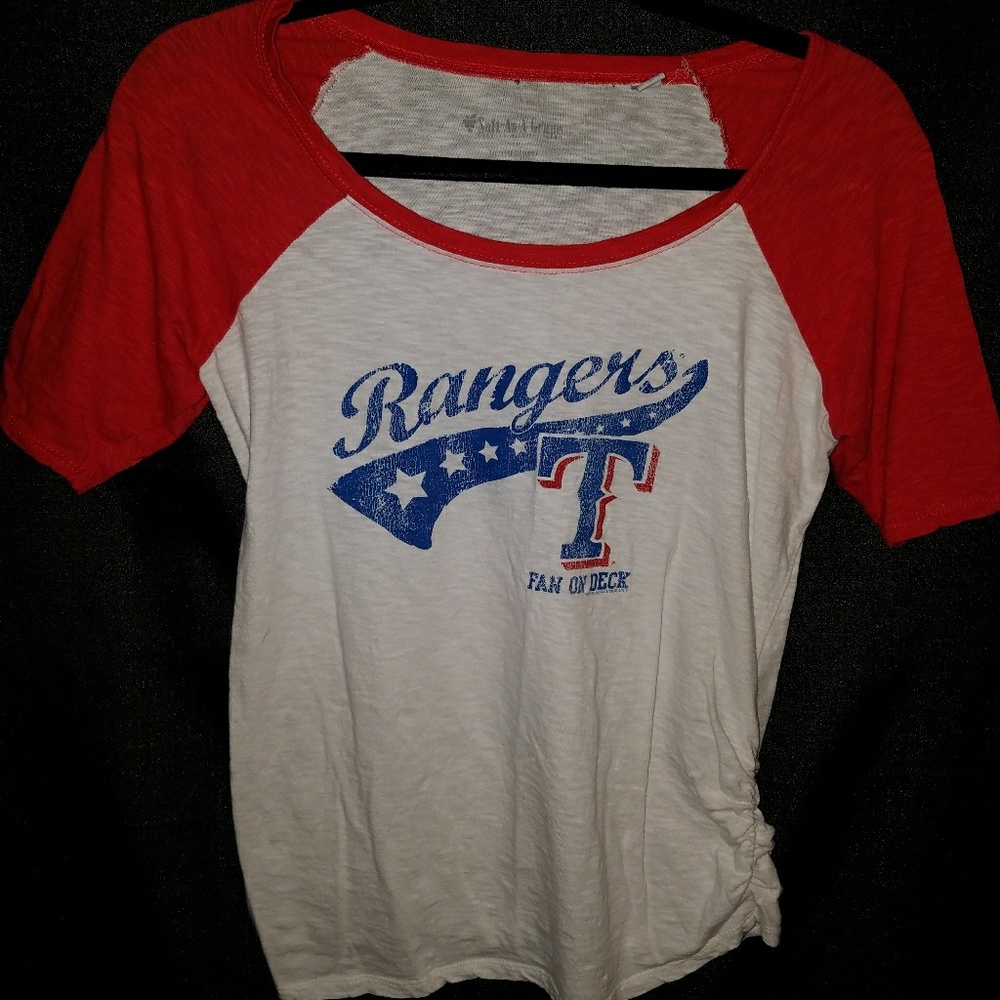 Tx Rangers "Fan on deck" maternity shirt