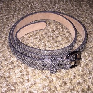 Grey leather belt by Ann Taylor size small