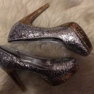 Sliver / gold high heels