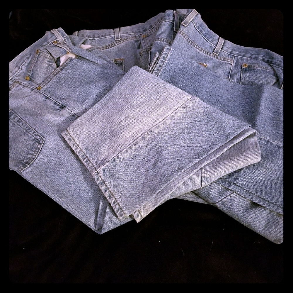 3 pair of SADDLEBRED jeans.