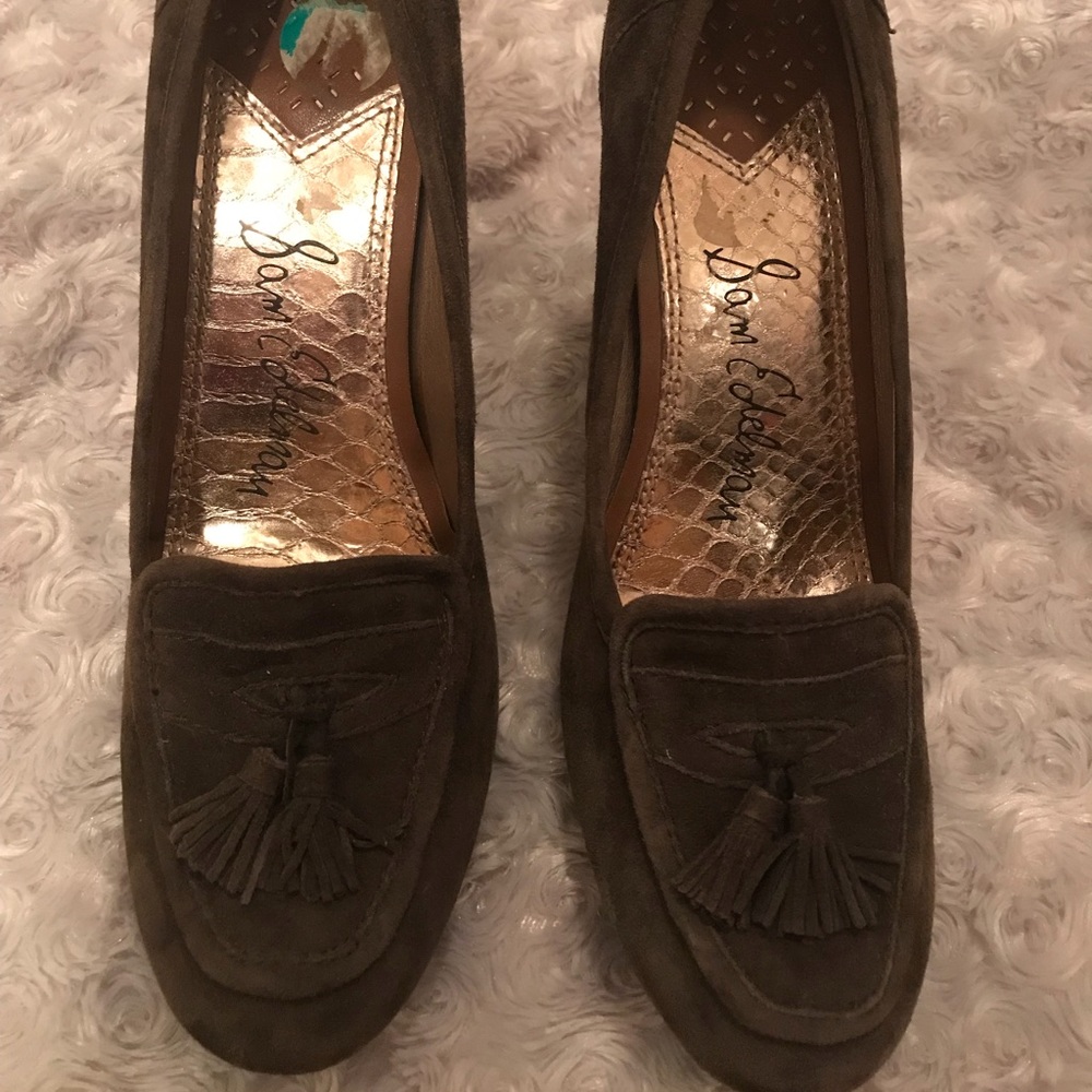 NWOT Sam Edelman Suede Tasseled Heels