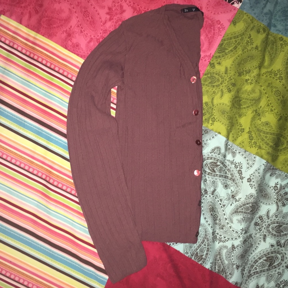 Burgundy Tencel Cardigan