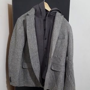 Men's American Rag hooded blazer.