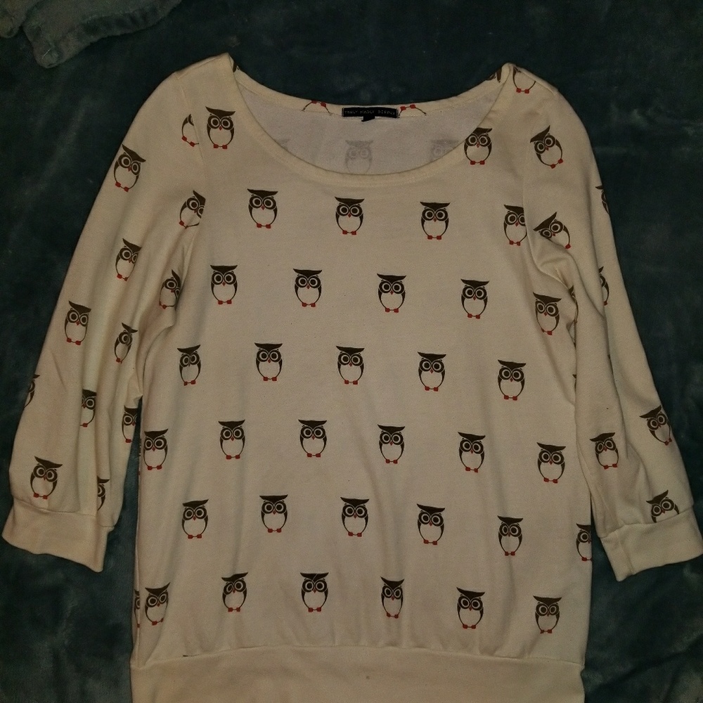 Truly Madly Deeply Cropped Owl Sweater