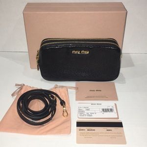 Miu Miu Madras Pouch Nero