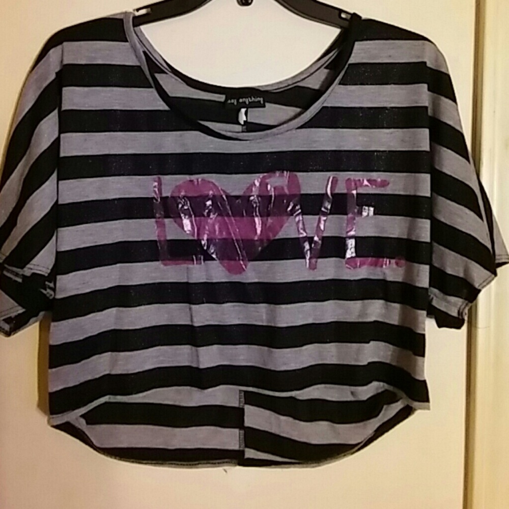 Sz LG crop top by say anything.