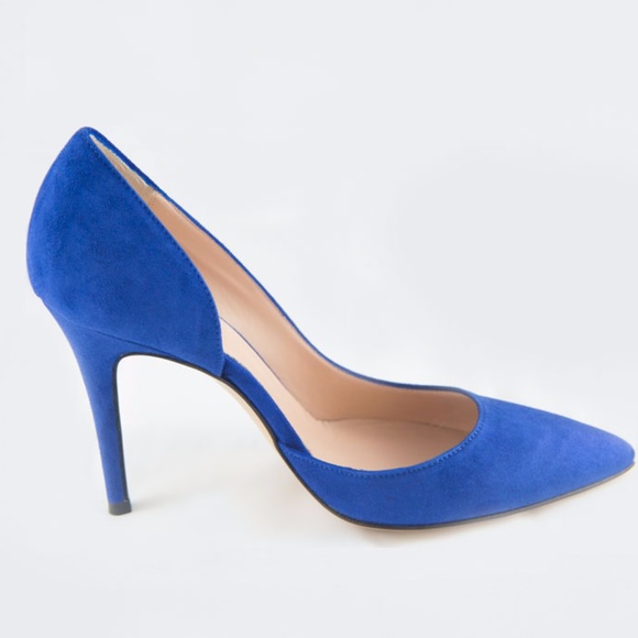 Blue D'Orsay Suede Pointy Toe Heel by Irene Costa - Picture 6 of 6