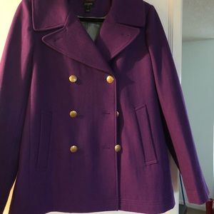 Purple JCrew Peacoat