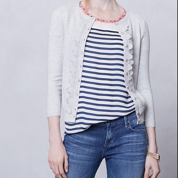 Anthropologie Sweaters - RESERVED Anthropologie Shoreline Scallop Cardigan