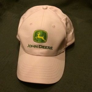 Light pink John Deere ball cap.