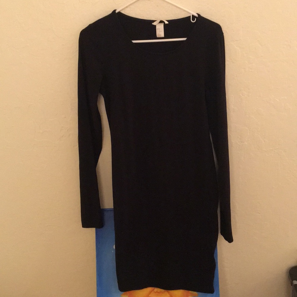 Long sleeve body con dress