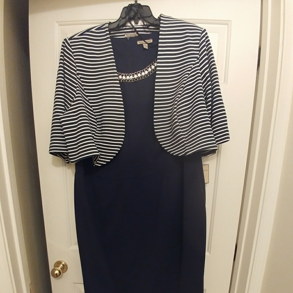 🌟HOST PICK🌟 Navy & White 2 pc dress