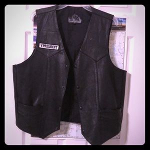 Leather Motorcycle Vest