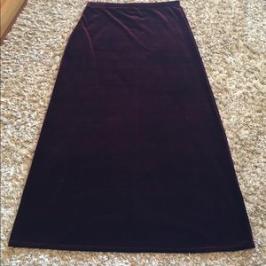 George Burgundy Velvet Holiday Maxie Skirt