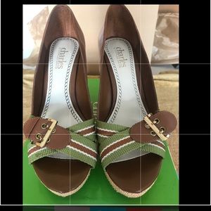 Charles by Charles David Peep Toe Wedge