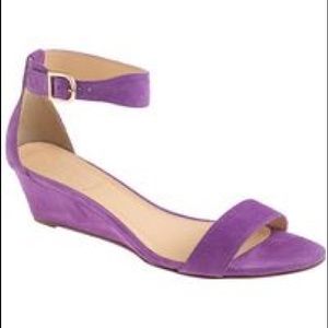 J Crew Lillian suede wedge sandals 7.5