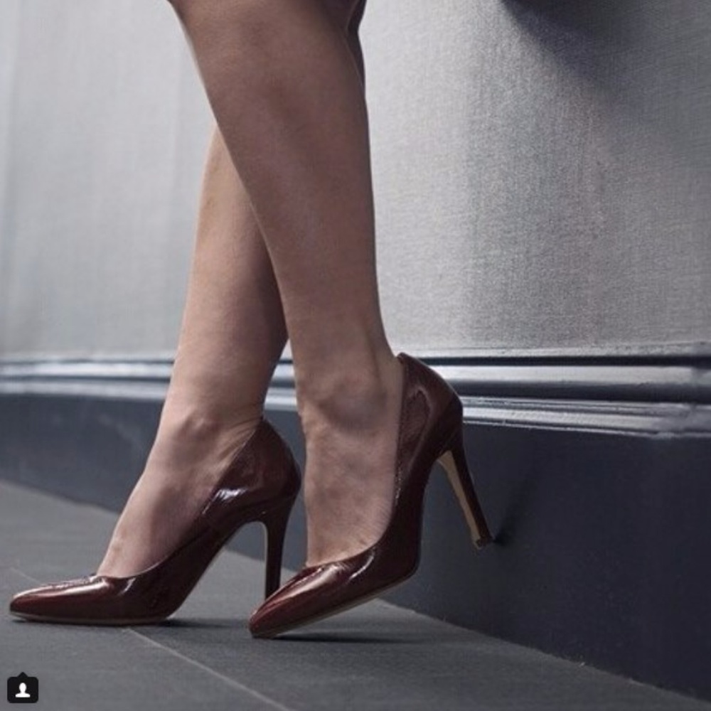 Wine Red Handmade Italian Patent leather Pump