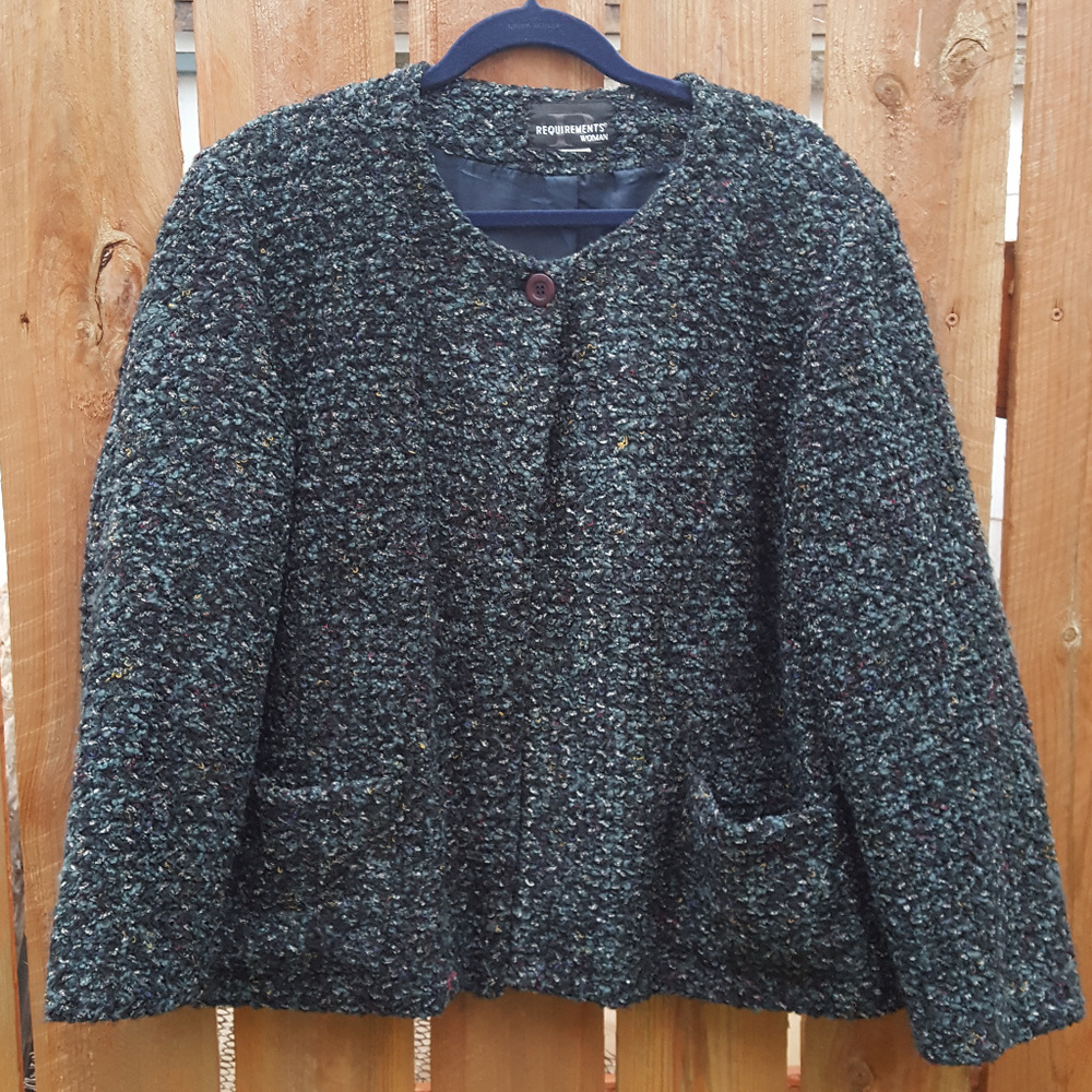 Wool Blend Tweed Jacket